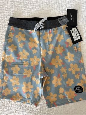 Jacks Surfboards Boys Blue Floral Swim Trunks